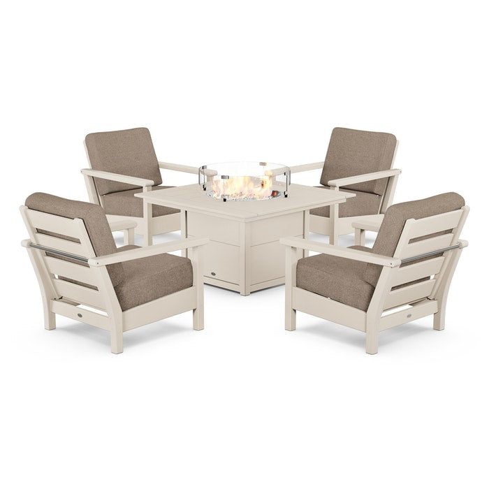 Harbour 5-Piece Conversation Set with Fire Pit Table