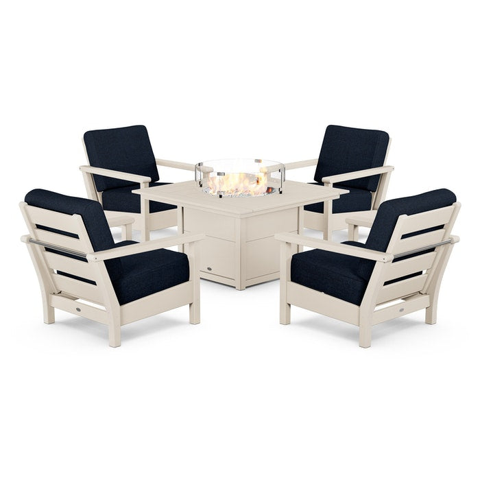 Harbour 5-Piece Conversation Set with Fire Pit Table