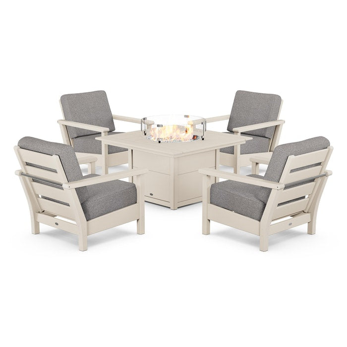 Harbour 5-Piece Conversation Set with Fire Pit Table