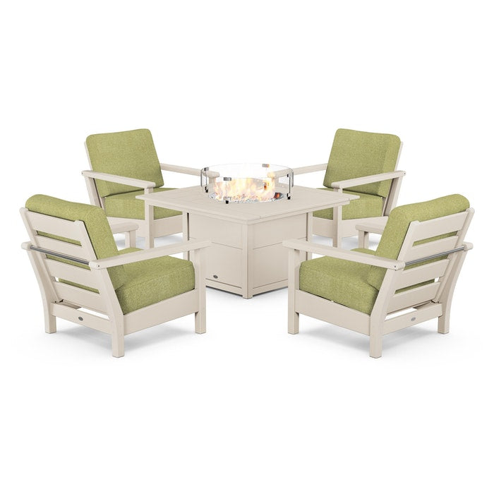 Harbour 5-Piece Conversation Set with Fire Pit Table