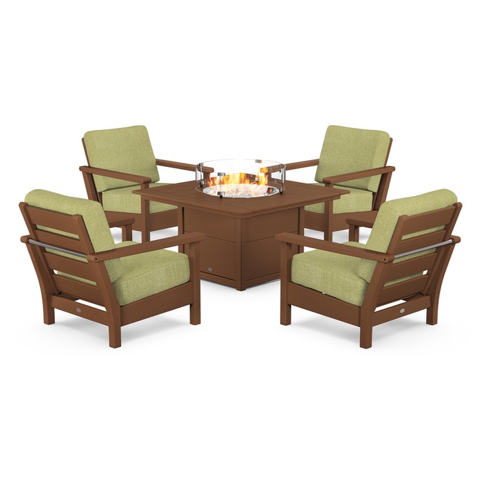 Harbour 5-Piece Conversation Set with Fire Pit Table