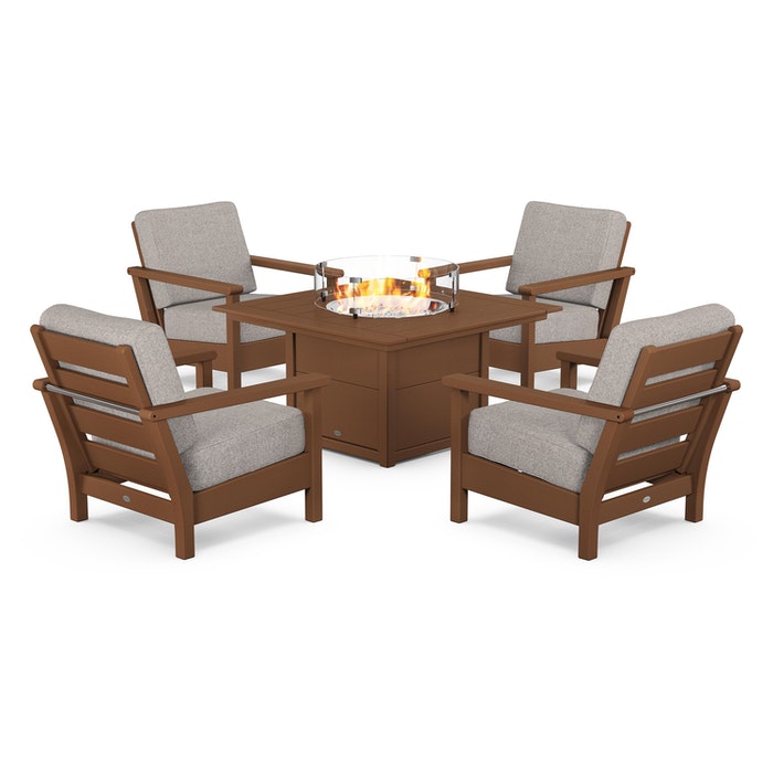 Harbour 5-Piece Conversation Set with Fire Pit Table