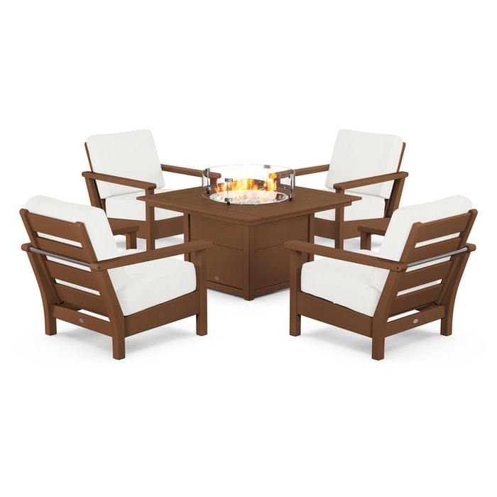 Harbour 5-Piece Conversation Set with Fire Pit Table