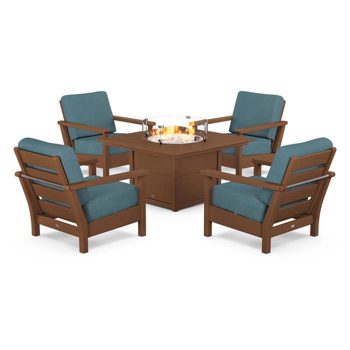 Harbour 5-Piece Conversation Set with Fire Pit Table