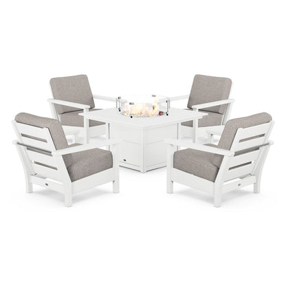 Harbour 5-Piece Conversation Set with Fire Pit Table