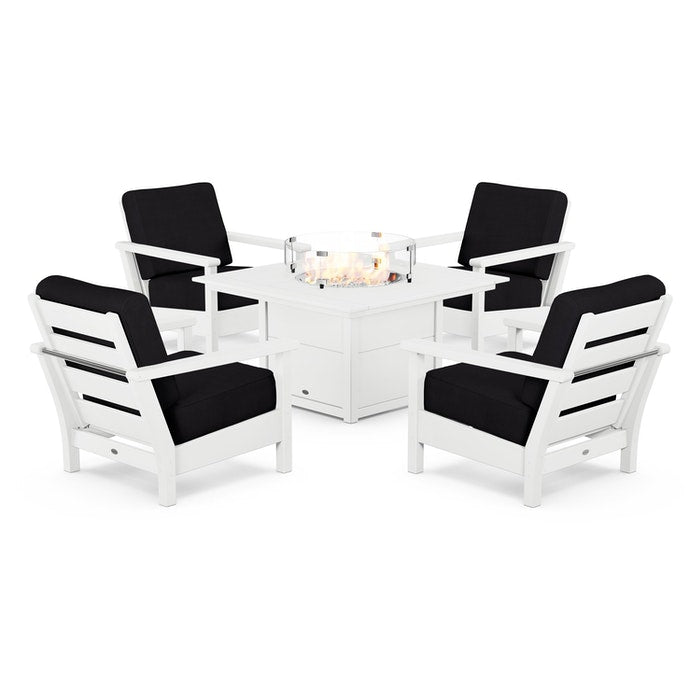 Harbour 5-Piece Conversation Set with Fire Pit Table