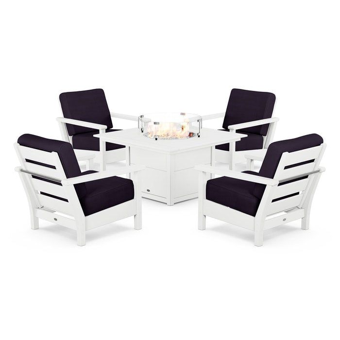 Harbour 5-Piece Conversation Set with Fire Pit Table