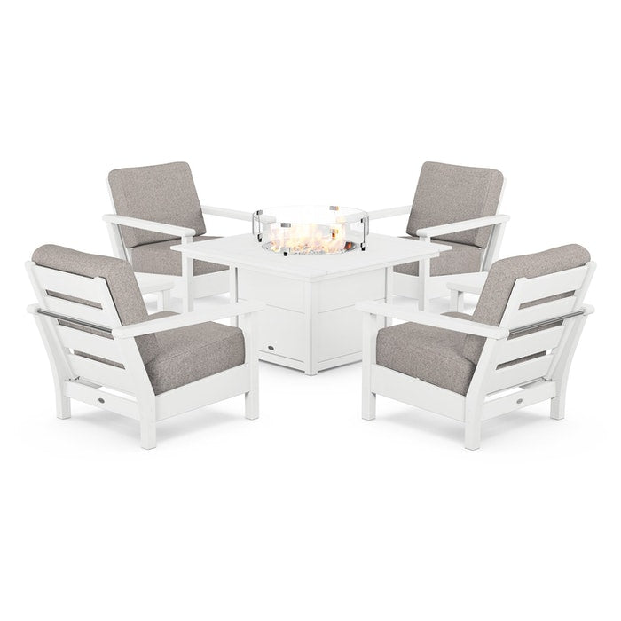 Harbour 5-Piece Conversation Set with Fire Pit Table