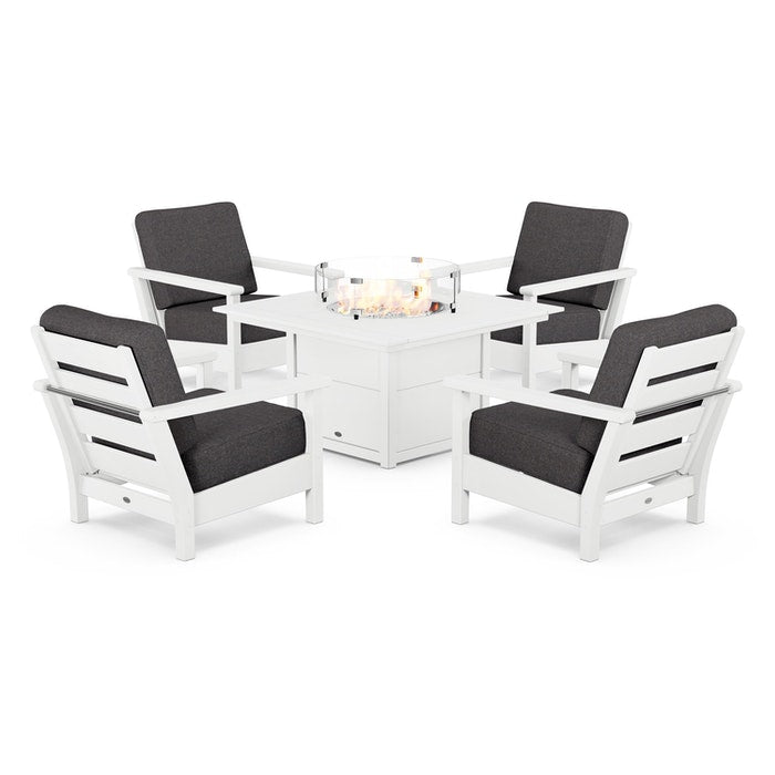 Harbour 5-Piece Conversation Set with Fire Pit Table