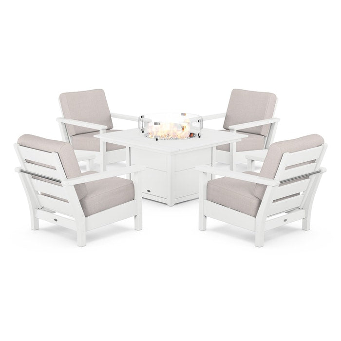 Harbour 5-Piece Conversation Set with Fire Pit Table