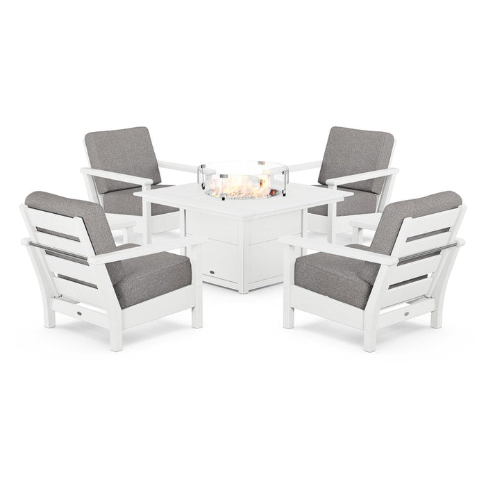 Harbour 5-Piece Conversation Set with Fire Pit Table