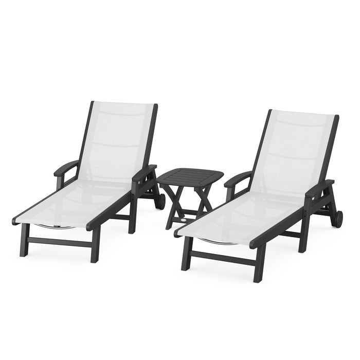 Coastal 3-Piece Wheeled Chaise Set
