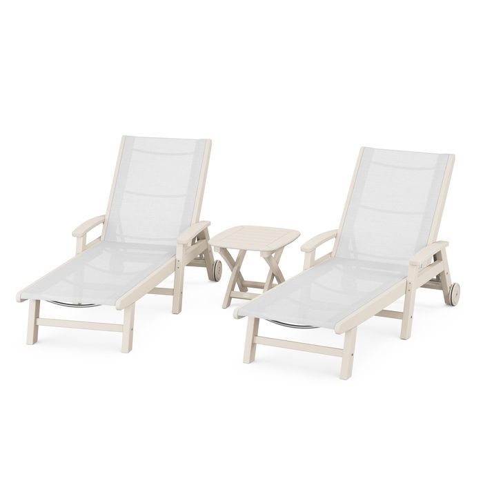 Coastal 3-Piece Wheeled Chaise Set