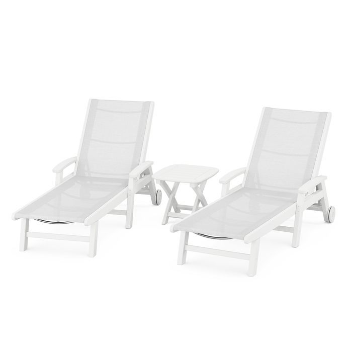 Coastal 3-Piece Wheeled Chaise Set