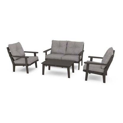 Lakeside 4-Piece Deep Seating Set in Vintage Finish