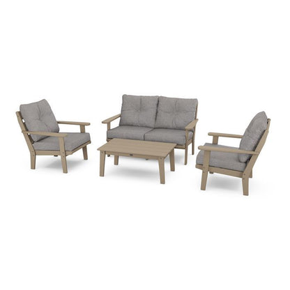 Lakeside 4-Piece Deep Seating Set in Vintage Finish