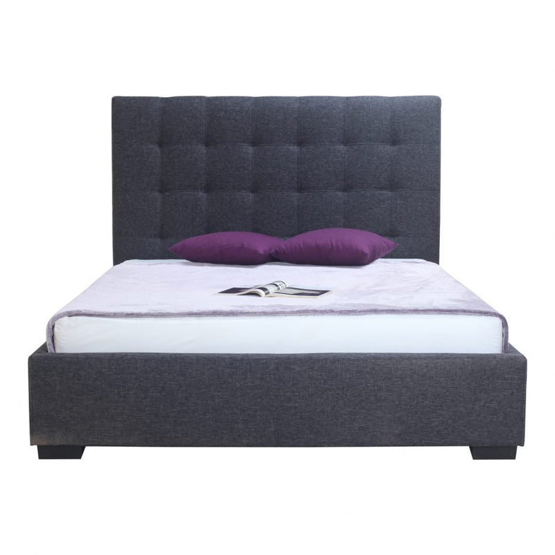 Belle Storage Bed King Charcoal Fabric