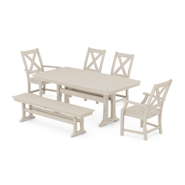 Braxton 6-Piece Dining Set with Trestle Legs