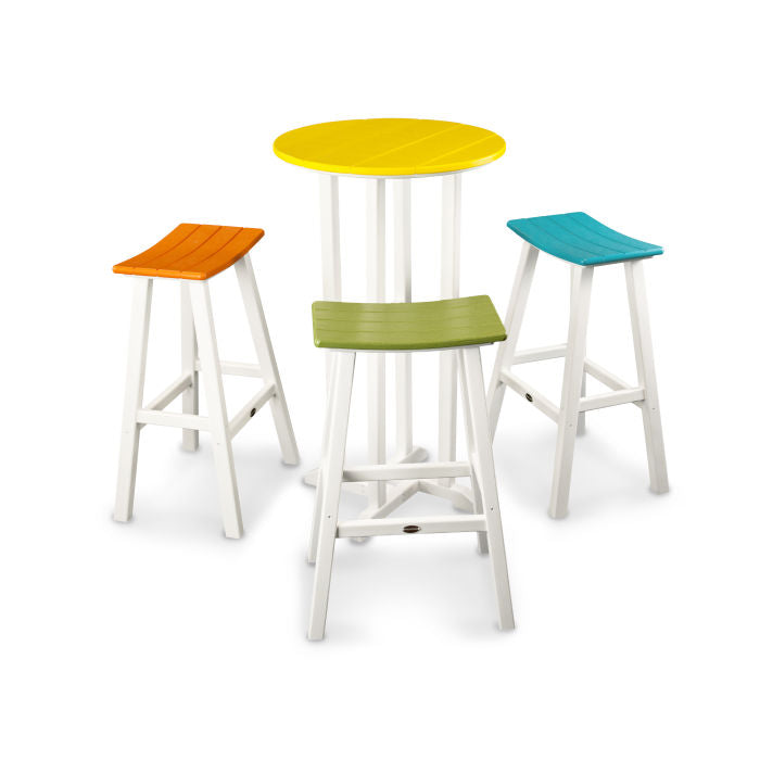 Contempo 4-Piece Saddle Bar Stool Set