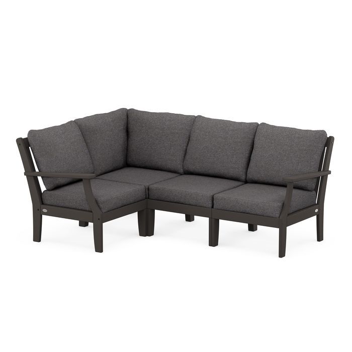 Braxton Modular 4-Piece Deep Seating Set in Vintage Finish