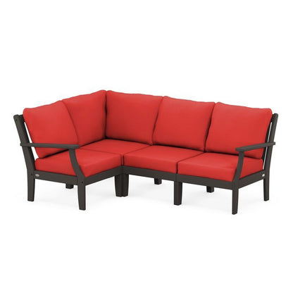Braxton Modular 4-Piece Deep Seating Set in Vintage Finish