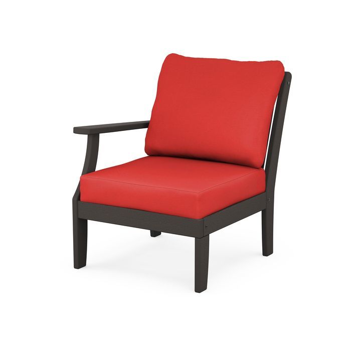 Braxton Modular Left Arm Chair in Vintage Finish