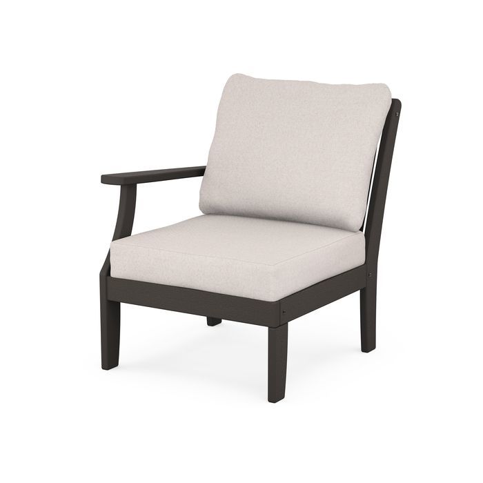 Braxton Modular Left Arm Chair in Vintage Finish