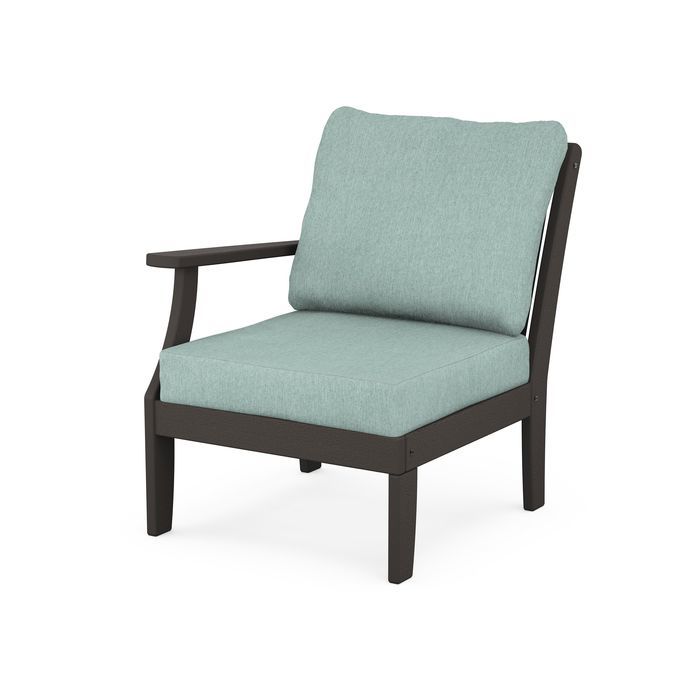 Braxton Modular Left Arm Chair in Vintage Finish