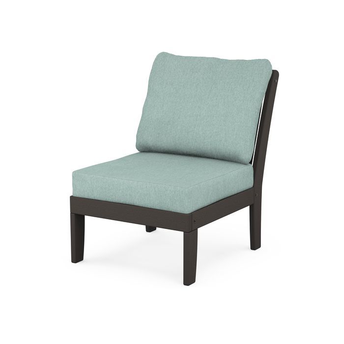 Braxton Modular Armless Chair in Vintage Finish