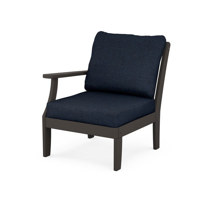 Braxton Modular Left Arm Chair in Vintage Finish