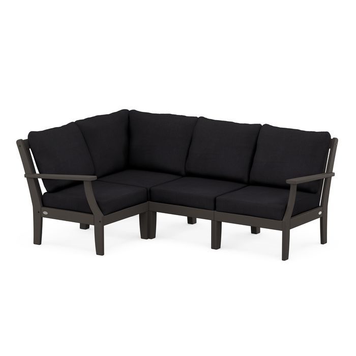 Braxton Modular 4-Piece Deep Seating Set in Vintage Finish