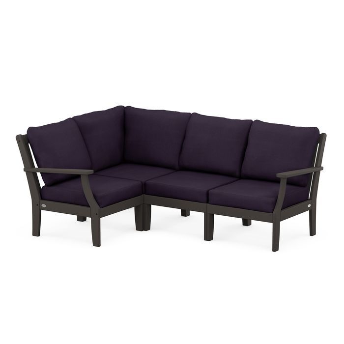 Braxton Modular 4-Piece Deep Seating Set in Vintage Finish