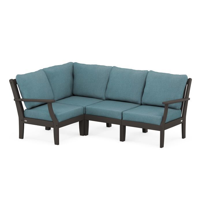 Braxton Modular 4-Piece Deep Seating Set in Vintage Finish