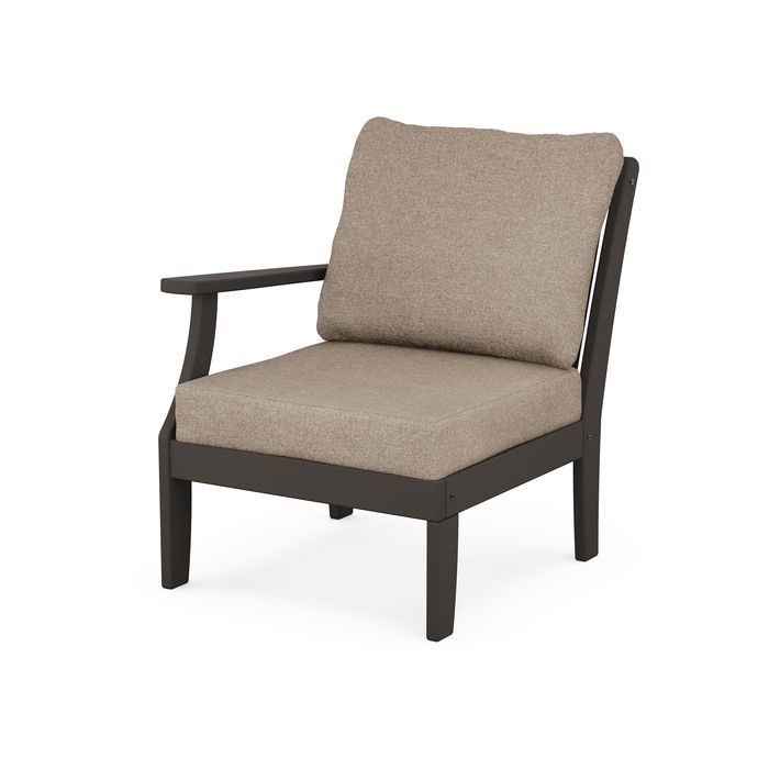 Braxton Modular Left Arm Chair in Vintage Finish