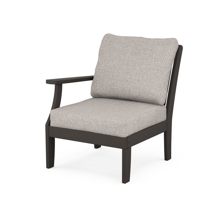 Braxton Modular Left Arm Chair in Vintage Finish