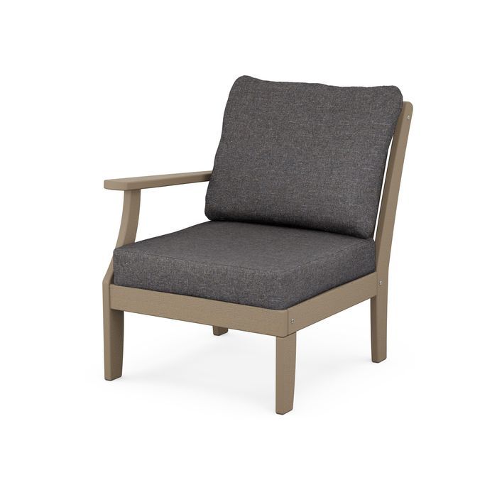 Braxton Modular Left Arm Chair in Vintage Finish