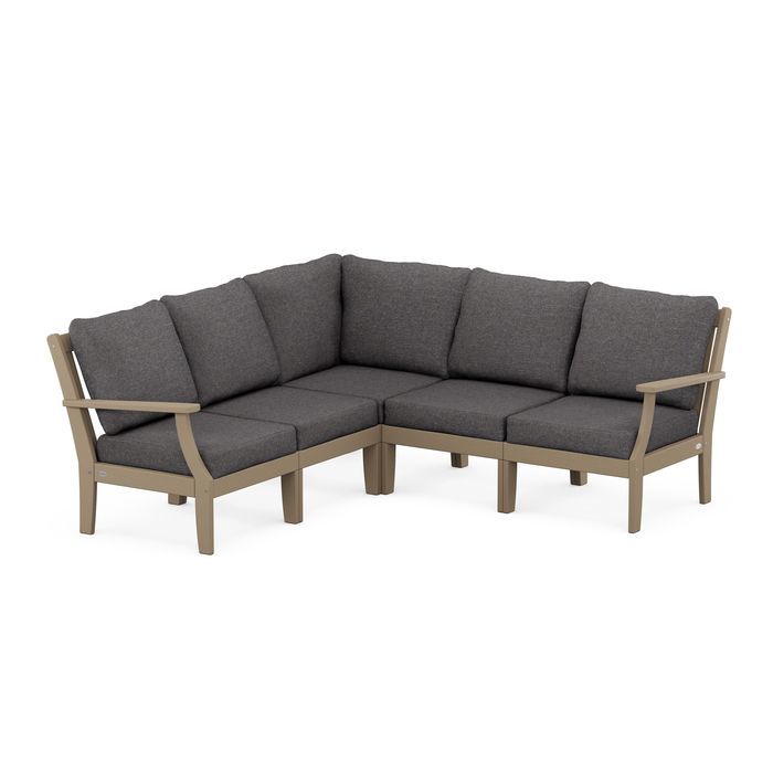 Braxton Modular 5-Piece Deep Seating Set in Vintage Finish