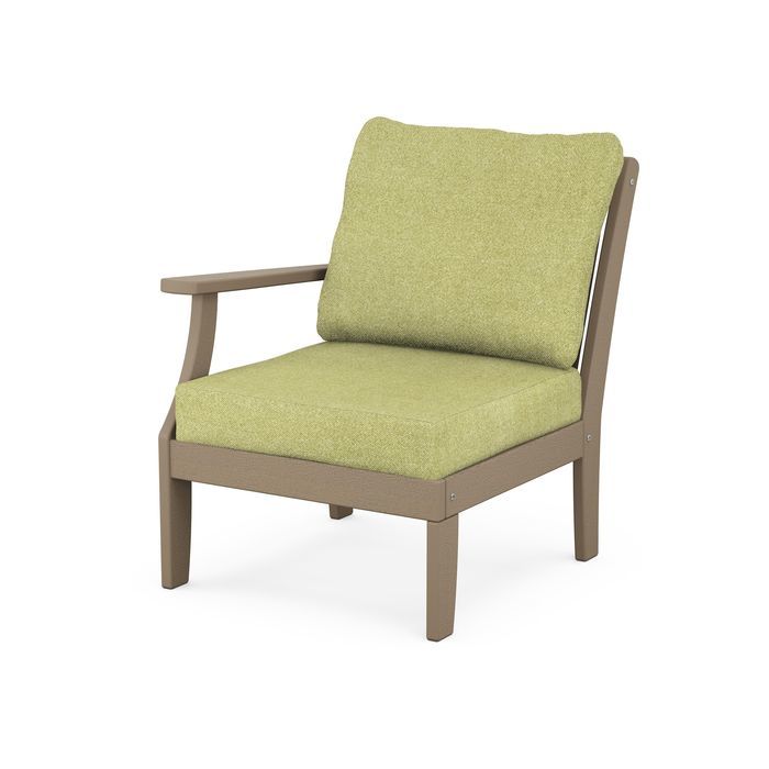 Braxton Modular Left Arm Chair in Vintage Finish