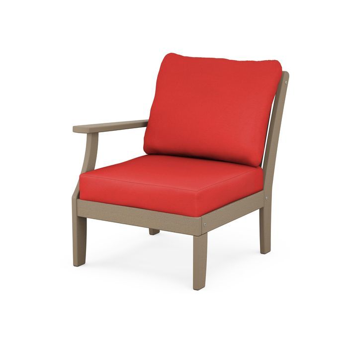 Braxton Modular Left Arm Chair in Vintage Finish