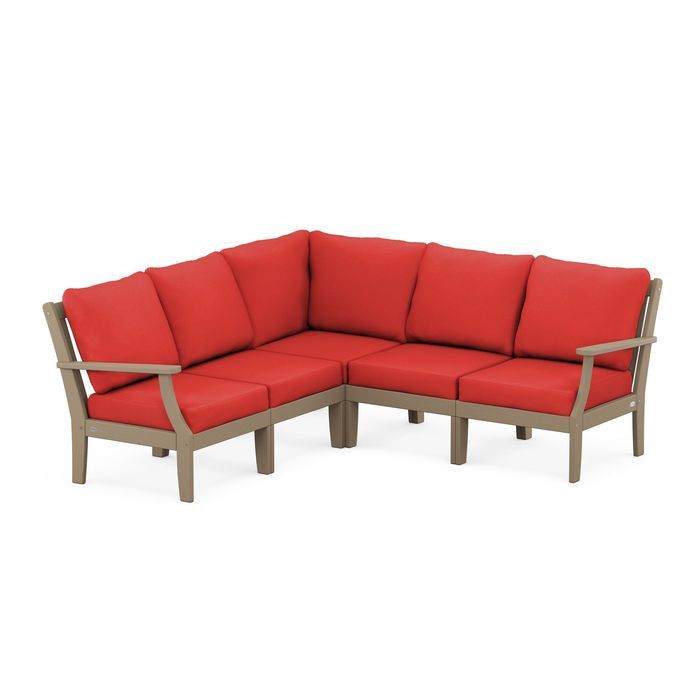 Braxton Modular 5-Piece Deep Seating Set in Vintage Finish