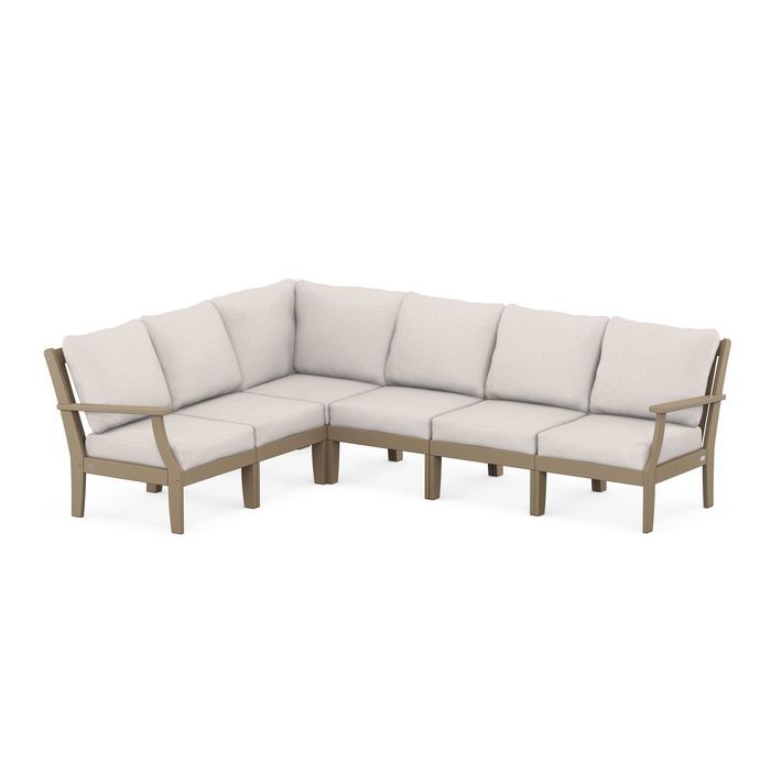 Braxton Modular 6-Piece Deep Seating Set in Vintage Finish