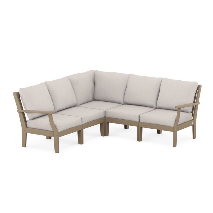 Braxton Modular 5-Piece Deep Seating Set in Vintage Finish