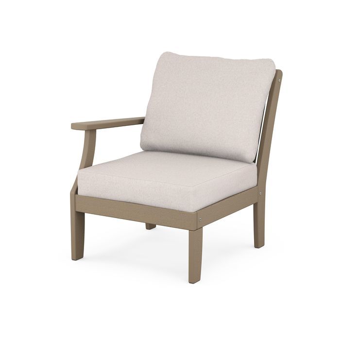 Braxton Modular Left Arm Chair in Vintage Finish