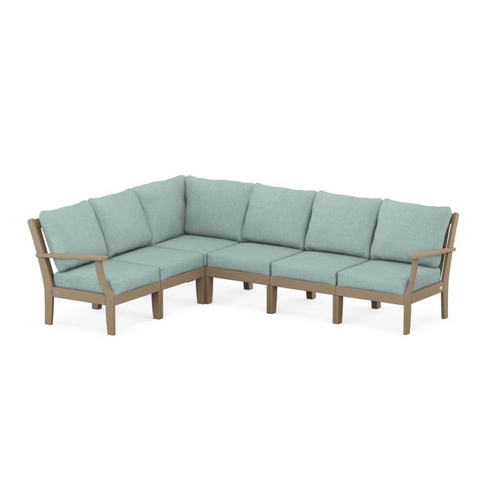 Braxton Modular 6-Piece Deep Seating Set in Vintage Finish