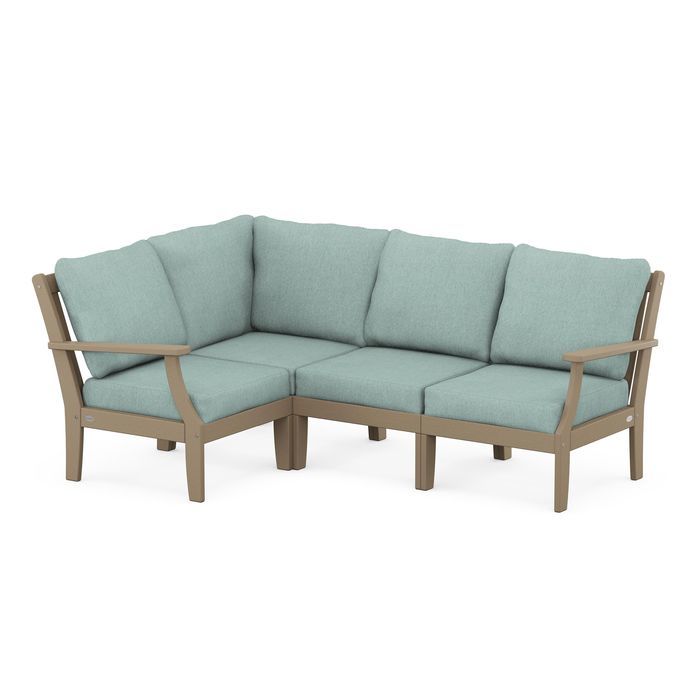 Braxton Modular 4-Piece Deep Seating Set in Vintage Finish