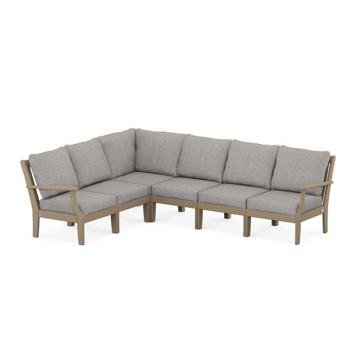 Braxton Modular 6-Piece Deep Seating Set in Vintage Finish