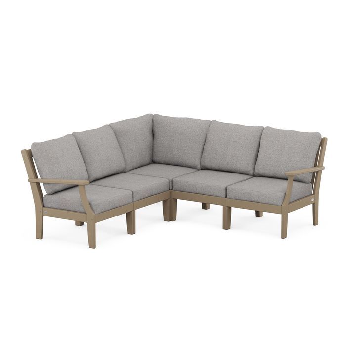 Braxton Modular 5-Piece Deep Seating Set in Vintage Finish