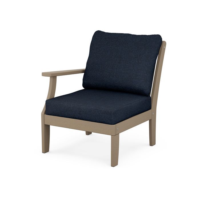 Braxton Modular Left Arm Chair in Vintage Finish