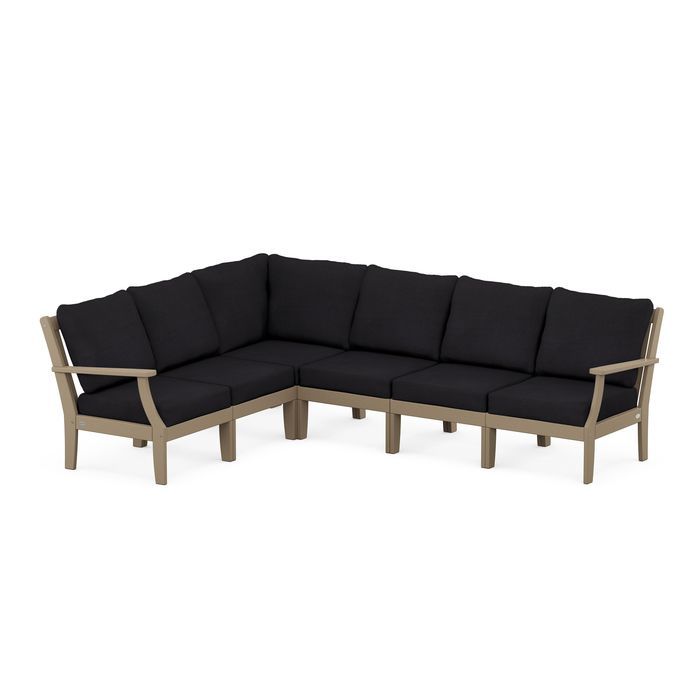 Braxton Modular 6-Piece Deep Seating Set in Vintage Finish