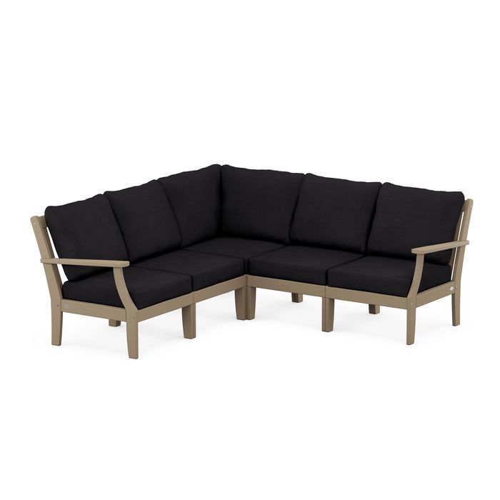 Braxton Modular 5-Piece Deep Seating Set in Vintage Finish